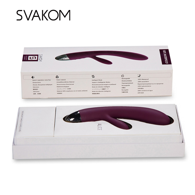 美国SVAKOM 爱丽丝，女性双倍潮吹振动棒 罗兰色